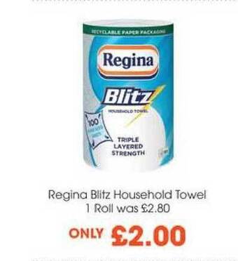 Centra Regina Blitz Household Towel 1 Roll offer