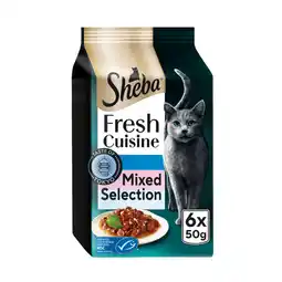 Asda Sheba Fresh Cuisine Taste of Tokyo Wet Cat Food Fish in Gravy 6x50g Pouch offer