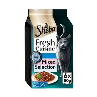 Asda Sheba Fresh Cuisine Taste of Tokyo Wet Cat Food Fish in Gravy 6x50g Pouch offer