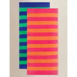 Asda George Home Striped Cotton Beach Towels - Set of 2 offer