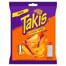 Iceland Takis Intense Nacho Seasoned Cheese Flavour Fried Corn Snack 180g offer