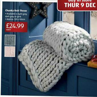 Aldi Chunky Knit Throw offer