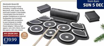 Aldi Electronic Drum Kit offer