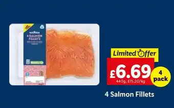 Lidl 4 Salmon Fillets offer