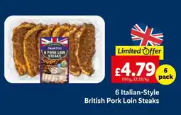 Lidl 6 Italian-Style British Pork Loin Steaks offer