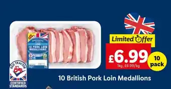 Lidl 10 British Pork Loin Medallions offer