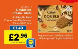 Lidl Gelatelli Double Ice Cream Lollies offer