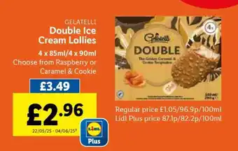 Lidl Gelatelli Double Ice Cream Lollies offer