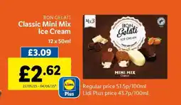 Lidl BON GELATI Classic Mini Mix Ice Cream offer