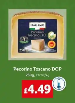 Lidl Pecorino Toscano DOP offer