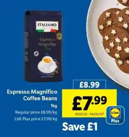 Lidl Espresso Magnifico Coffee Beans offer