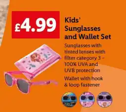 Lidl Kids’ Sunglasses and Wallet Set offer