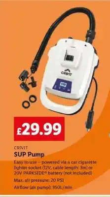 Lidl CRIVIT SUP Pump offer