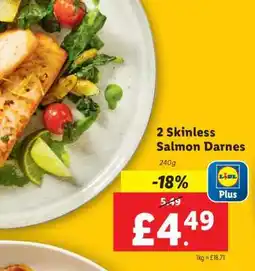 Lidl 2 Skinless Salmon Darnes offer