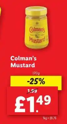 Lidl Colman's Mustard offer