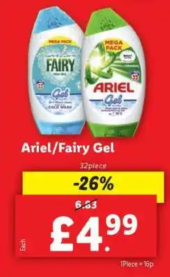 Lidl Ariel/Fairy Gel offer