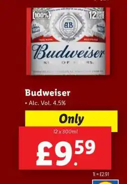 Lidl Budweiser offer