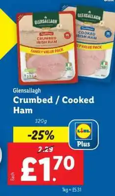 Lidl Glensallagh Crumbed / Cooked Ham offer