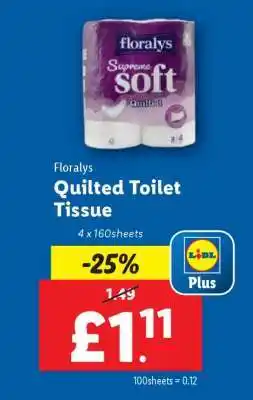 Lidl Floralys Quilted Toilet Tissue offer