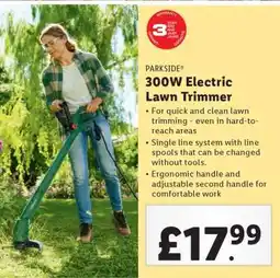 Lidl PARKSIDE 300W Electric Lawn Trimmer offer