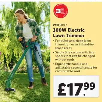 Lidl PARKSIDE 300W Electric Lawn Trimmer offer