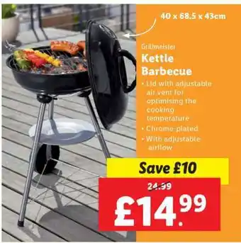 Lidl Grillmeister Kettle Barbecue offer