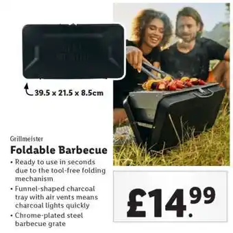 Lidl Grillmeister Foldable Barbecue offer