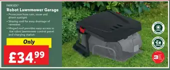 Lidl PARKSIDE Robot Lawnmower Garage offer