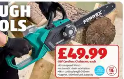 Aldi 40V Cordless Chainsaw offer