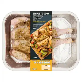 Asda ASDA Simple to Cook Lemon & Herb Spatchcock Chicken 1.1kg offer
