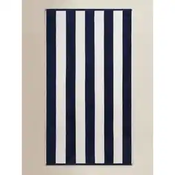 Asda George Home Large Striped Cotton Beach Towel offer