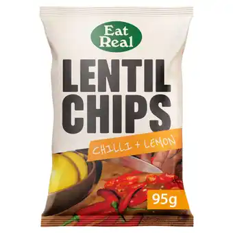 Asda Eat Real Chilli + Lemon Lentil Chips 95g offer