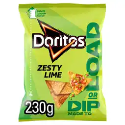 Asda Doritos Dip or Load Zesty Lime Tortilla Chips Sharing Crisps 230g offer