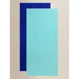 Asda George Home Blue & Aqua Cotton Beach Towels - Set of 2 offer