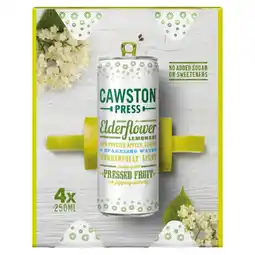 Asda Cawston Press Elderflower Lemonade 4 x 250ml offer