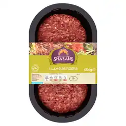 Asda Shazans 4 Lamb Burgers offer
