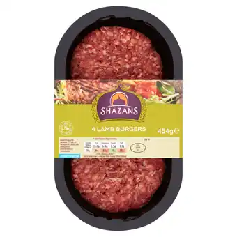 Asda Shazans 4 Lamb Burgers offer