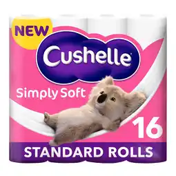 Iceland Cushelle Simply Soft Toilet Roll 16 Standard Rolls offer