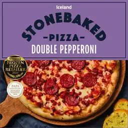 Iceland Iceland Stonebaked Double Pepperoni Pizza 351g offer