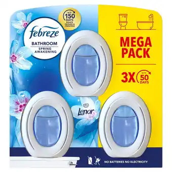Morrisons Febreze Bathroom Air Freshener Liquid Membrane Spring Awakening 3 Pack offer
