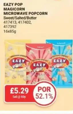 Bestway Eazy pop magicorn microwave popcorn Sweet/Salted/Butter offer