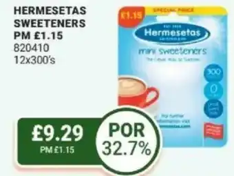 Bestway Hermesetas sweeteners offer