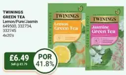 Bestway Twinings green tea lemon/pure/jasmin offer