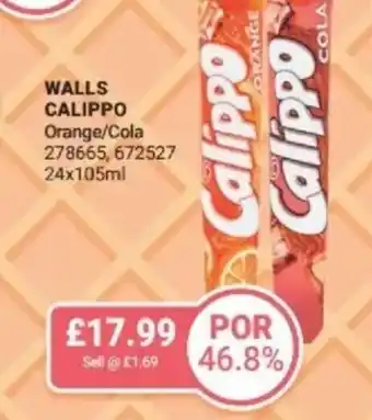 Bestway WALLS CALIPPO Orange/Cola offer