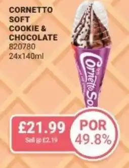Bestway Cornetto soft cookie & chocolate offer