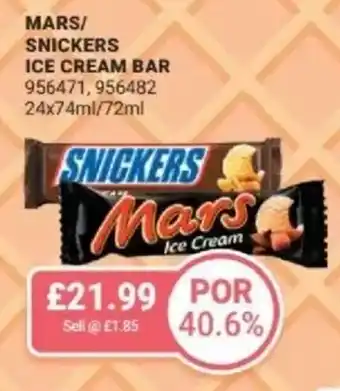 Bestway Mars/ snickers ice cream bar offer