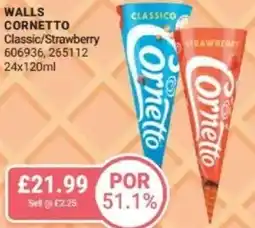 Bestway Walls cornetto classic/strawberry offer