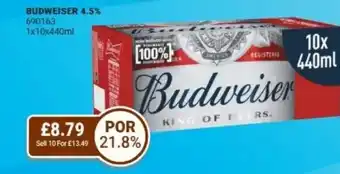 Bestway BUDWEISER 4.5% offer