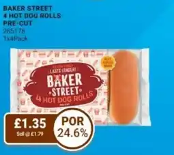Bestway Baker street 4 hot dog rolls pre-cut offer