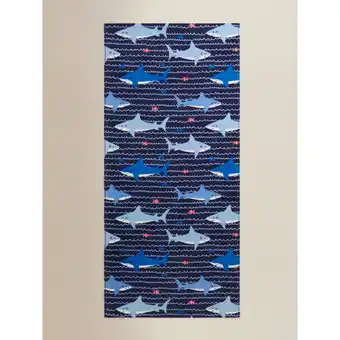 Asda George Home Shark Print Cotton Towel offer